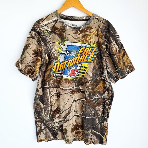 Russell Outdoors Fall Nationals Dirt Car Racing Como All Over Print T-Shirt XL - Picture 1 of 8